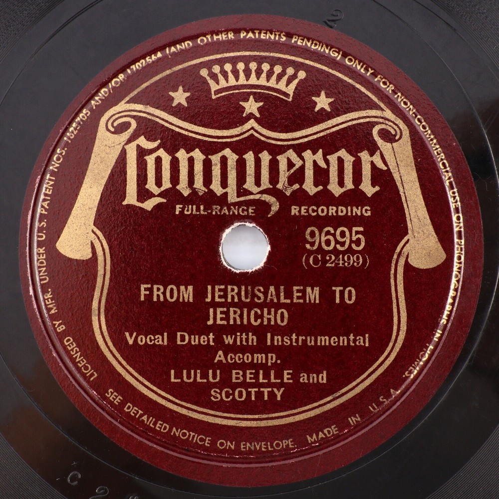 Lulu Belle & Scotty – From Jerusalem To Jericho /There's No Hiding 78 rpm Record